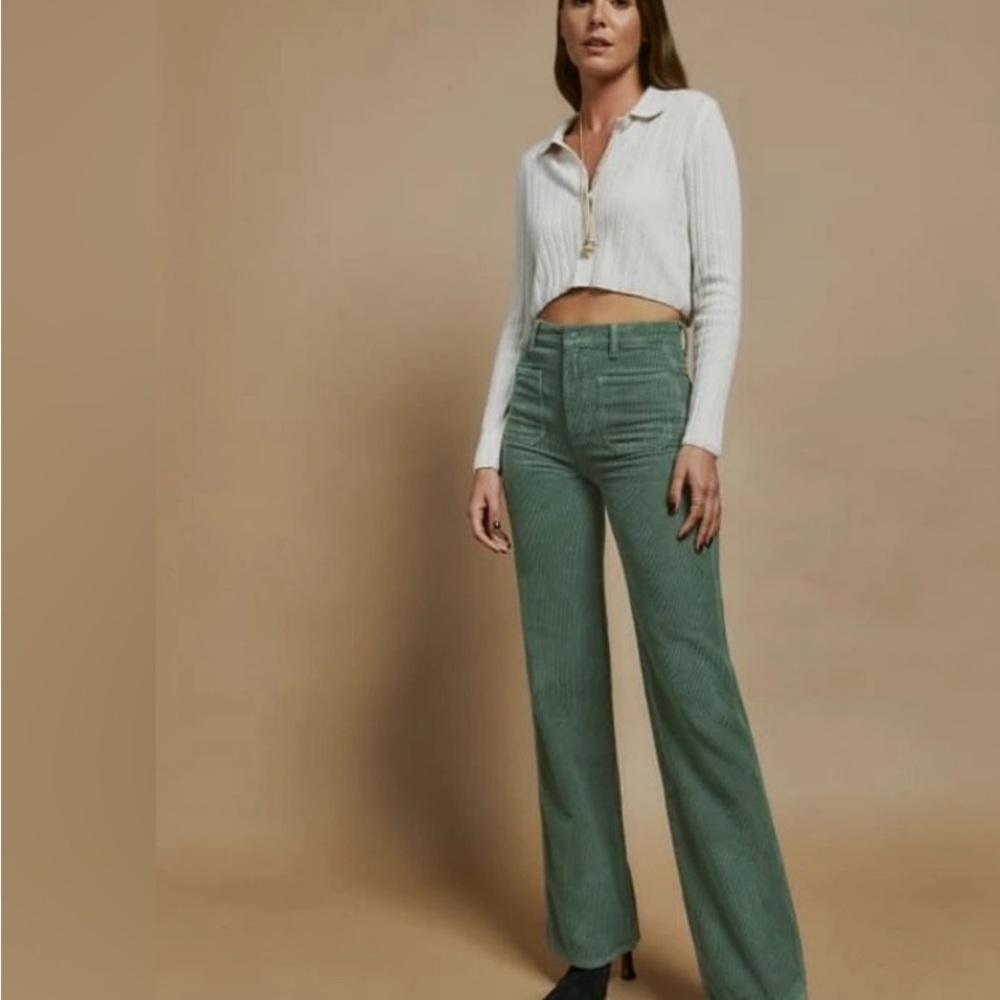 Reformation Green Corduroy Pants, 23